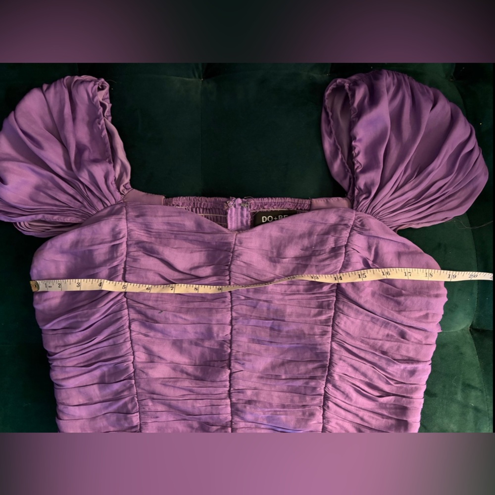 Purple Ruched Crop Top - Picture 2 of 3